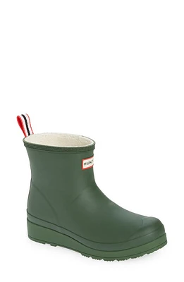 Hunter Play Short Faux Shearling Lined Waterproof Rain Boot at Nordstrom,