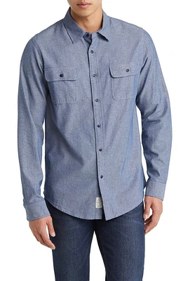 Schott NYC Fine Pattern Button-Up Shirt Herringbone at Nordstrom,