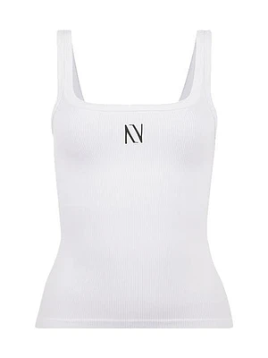 Nocturne Ribbed Wide Strap Top in at Nordstrom