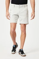 Mavi Jeans Nate Stretch Twill Flat Front Shorts Oyster Mushroom at Nordstrom,