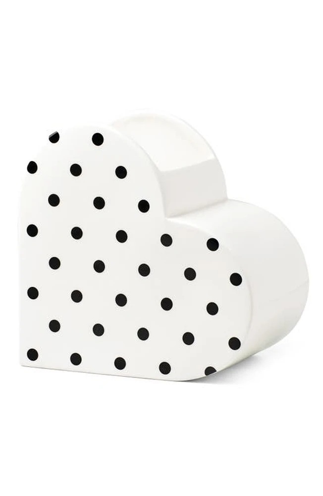 Kate Spade New York On the Dot Porcelain Vase in Black/White at Nordstrom