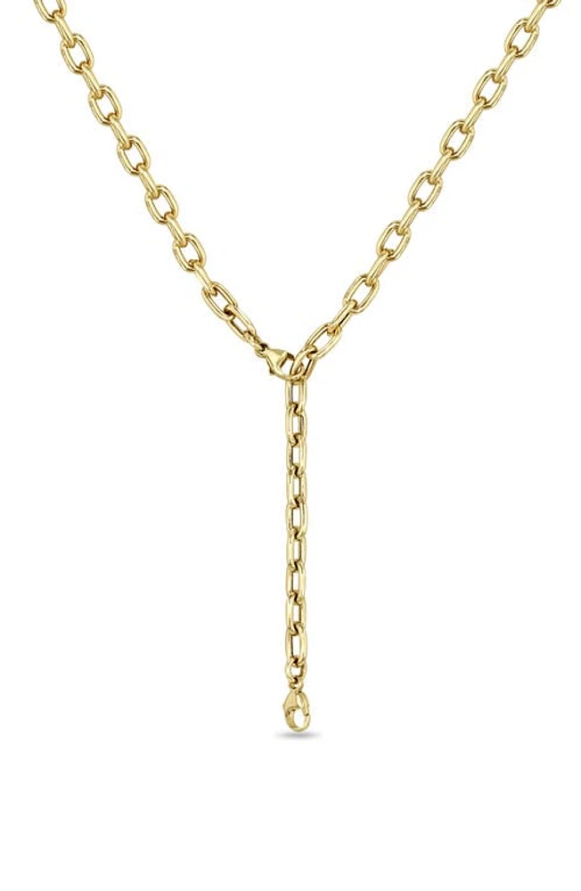 Zoë Chicco Medium Chain Link Necklace in 14K Yellow Gold at Nordstrom, Size 18