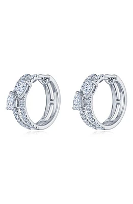 Kwiat Duet Diamond Double Huggie Hoop Earrings in White Gold at Nordstrom