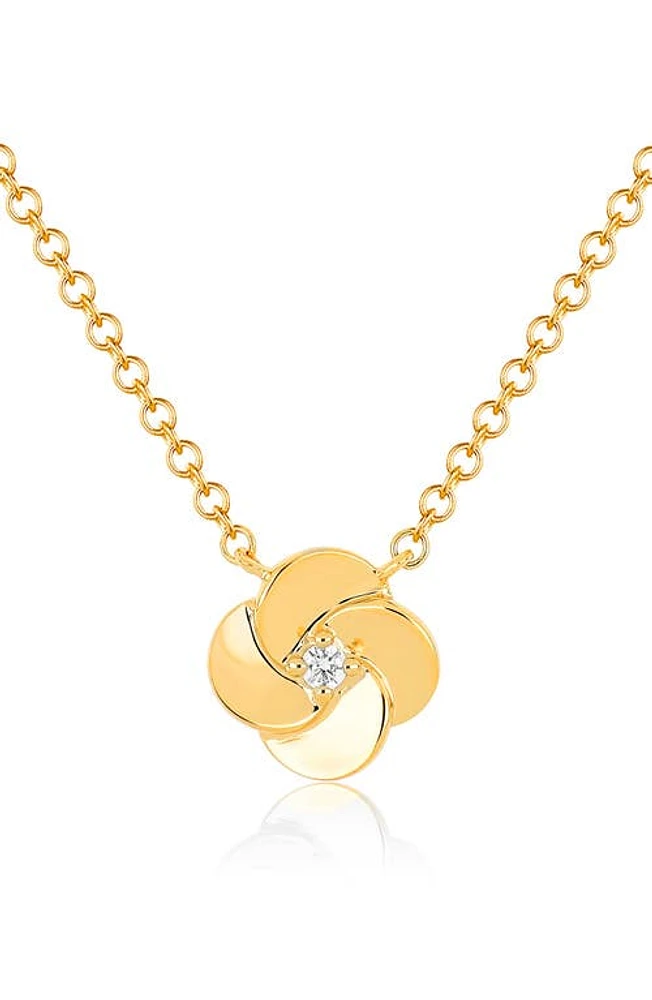 EF Collection 14K Gold & Diamond Pendant Necklace in Yellow Gold/Diamond at Nordstrom, Size 18