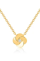 EF Collection 14K Gold & Diamond Pendant Necklace in Yellow Gold/Diamond at Nordstrom, Size 18