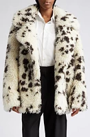 Stella McCartney Wool Blend Faux Fur Jacket 9200 Cream at Nordstrom, Us