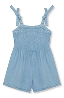 Habitual Kids Kids' Pleated Wide Leg Linen Blend Romper at Nordstrom,