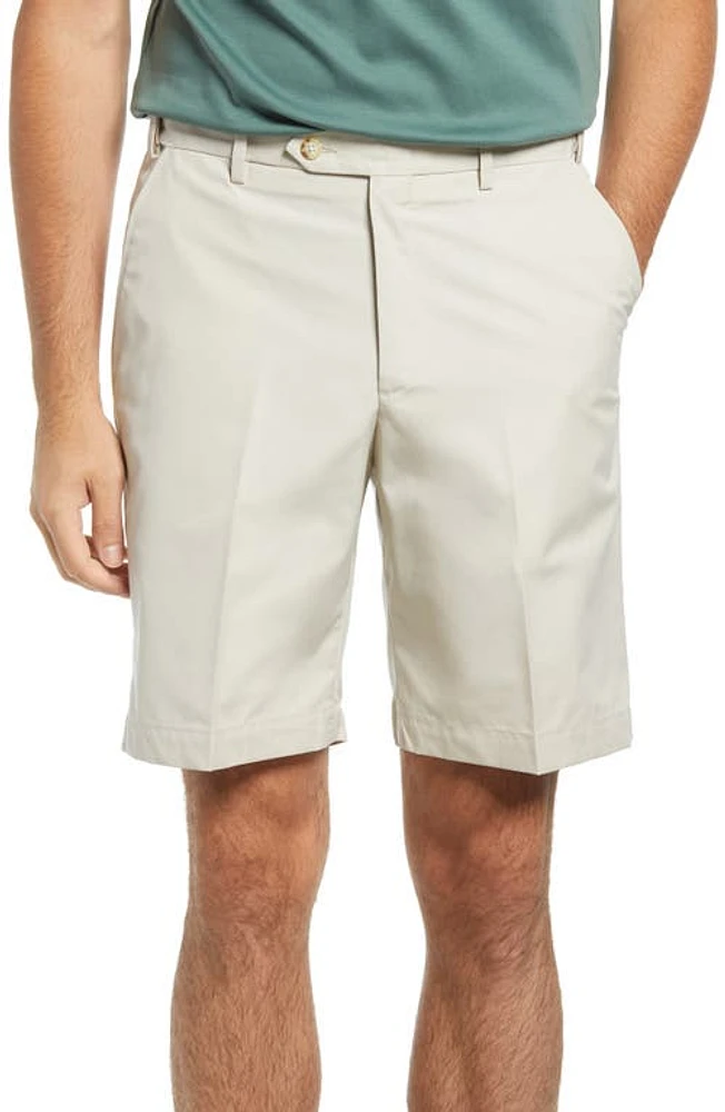 Berle Prime Flat Front Poplin Shorts Light Tan at Nordstrom,