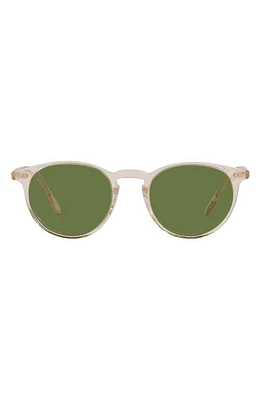 Oliver Peoples Riley 49mm Round Sunglasses in Light Beige at Nordstrom