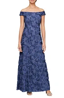 Alex Evenings Sequin Rosette Off the Shoulder Gown at Nordstrom,