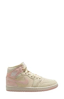 Air Jordan 1 Mid SE Basketball Sneaker Coconut Milk/Pink/Sail at Nordstrom,