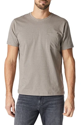 Mavi Jeans Stripe Cotton Pocket T-Shirt Moon Rock at Nordstrom,