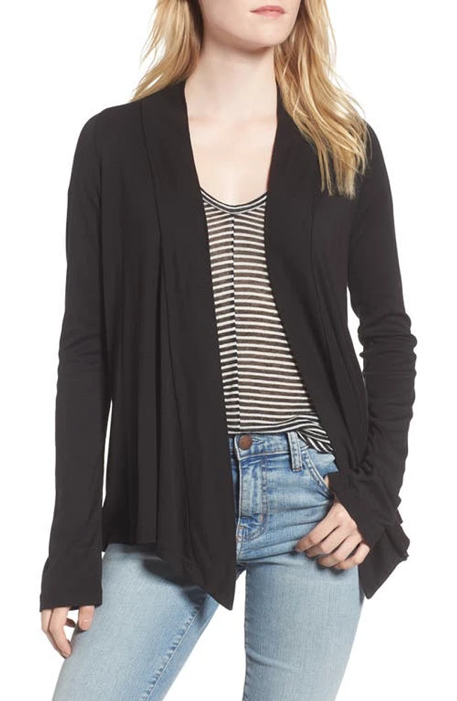 Splendid Classic Flare Cardigan Black at Nordstrom,