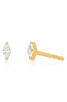 EF Collection Single Marquise Diamond Stud Earring in 14K Yellow Gold at Nordstrom