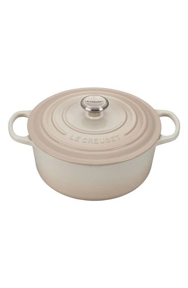 Le Creuset Signature 5 1/2 Quart Round Enamel Cast Iron French/Dutch Oven in Meringue at Nordstrom