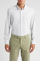 Mizzen+Main Leeward Geo Print Performance Button-Up Shirt White at Nordstrom,