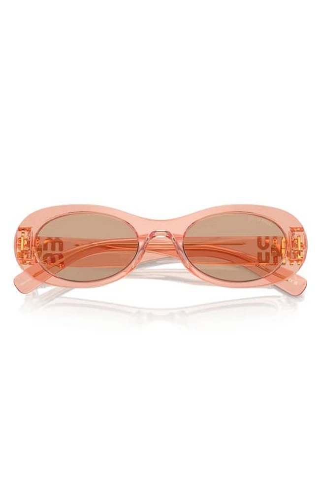 Miu Miu 50mm Oval Sunglasses in Coral at Nordstrom