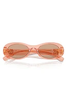 Miu Miu 50mm Oval Sunglasses in Coral at Nordstrom