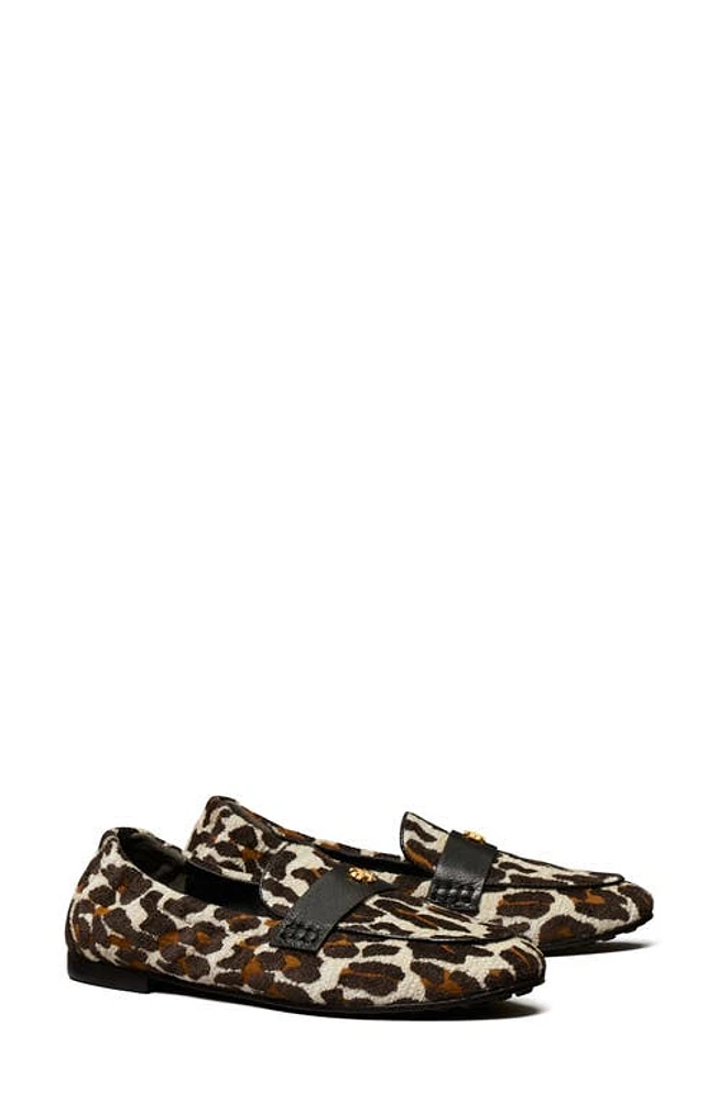 Tory Burch Ballet Loafer Leopard/Perfect Black at Nordstrom,