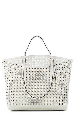 ALDO Beachthare Laser Cut Tote in White at Nordstrom