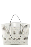 ALDO Beachthare Laser Cut Tote in White at Nordstrom