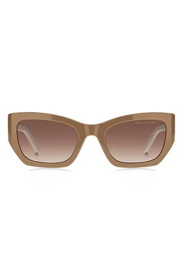 Marc Jacobs 53mm Cat Eye Sunglasses in Beige/Brown Gradient at Nordstrom