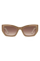 Marc Jacobs 53mm Cat Eye Sunglasses in Beige/Brown Gradient at Nordstrom