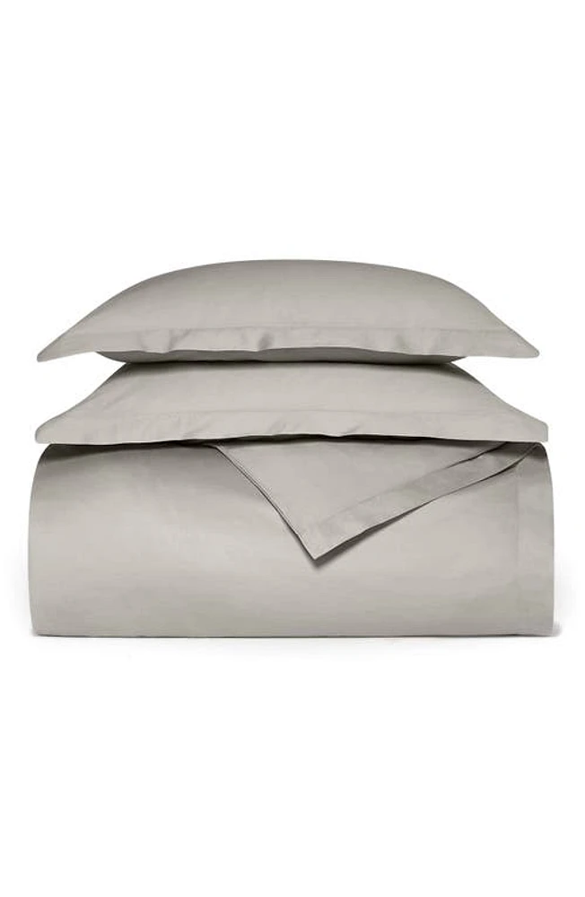 Boll & Branch Percale Hemmed Duvet Cover & Shams Set in Pewter at Nordstrom, Size King