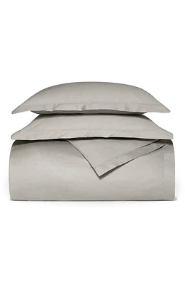 Boll & Branch Percale Hemmed Duvet Cover & Shams Set in Pewter at Nordstrom, Size King