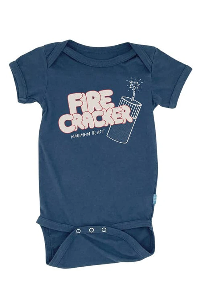 Feather 4 Arrow Fire Cracker Cotton Bodysuit Navy at Nordstrom,