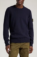 Stone Island Compass Logo Wool Blend Sweater Navy Blue at Nordstrom,