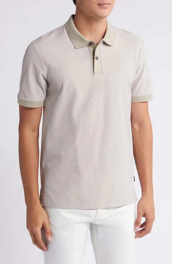 BOSS Phillipson Slim Fit Cotton Polo Beige at Nordstrom,