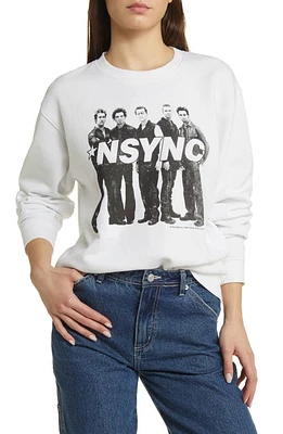 Vinyl Icons NSYNC Crewneck Fleece Sweatshirt White at Nordstrom,