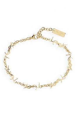 Saint Laurent YSL Chain Link Bracelet in Gold at Nordstrom, Size Small