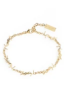 Saint Laurent YSL Chain Link Bracelet in Gold at Nordstrom, Size Small