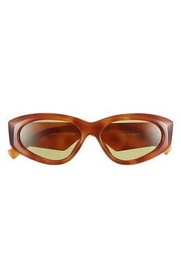 Le Specs Under Wraps Oval Sunglasses in Vintage Tort at Nordstrom