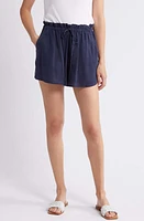 caslon(r) Dolphin Hem Drawstring Shorts Navy Blazer at Nordstrom,