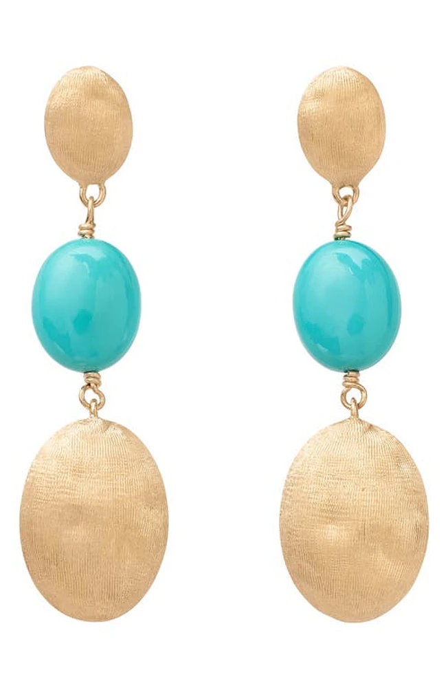 Marco Bicego Siviglia Turquoise Drop Earrings in 18K Yellow Gold at Nordstrom