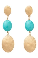 Marco Bicego Siviglia Turquoise Drop Earrings in 18K Yellow Gold at Nordstrom