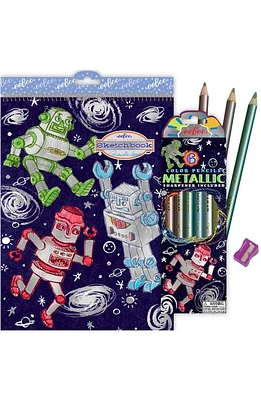 eeBoo Silver Robot Sketchbook Bundle at Nordstrom