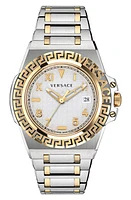 Versace Greca Reaction Bracelet Watch, 44mm in Ip Yellow Gold/Steel at Nordstrom