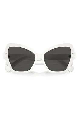 Dolce & Gabbana 56mm Butterfly Sunglasses in White at Nordstrom