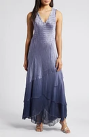 Komarov Tiered Maxi Dress Lav. Blue Ombre at Nordstrom,