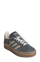 adidas Gazelle Bold Platform Sneaker in Grey 6/Beige/Cream at Nordstrom, Size 11