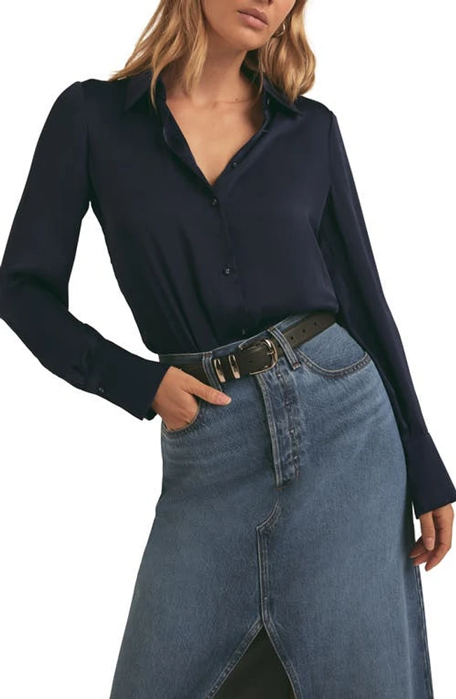 Favorite Daughter The Take Me Seriously Bodysuit Navy at Nordstrom,