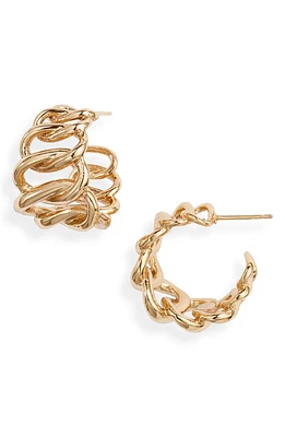 Gas Bijoux Twist Hoop Earrings in Gold at Nordstrom