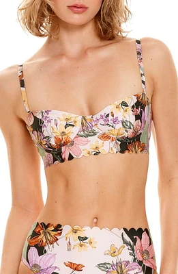 Agua Bendita Lauren Vitreo Underwire Bikini Top White Multicolor at Nordstrom,