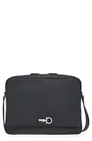 FERRAGAMO Leather Messenger Bag in Nero at Nordstrom