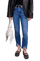 maje Pachafranbis Chewed Hem Skinny Jeans Blue at Nordstrom,