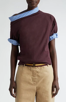 Dries Van Noten Layered Asymmetric Cotton Sweatshirt at Nordstrom,